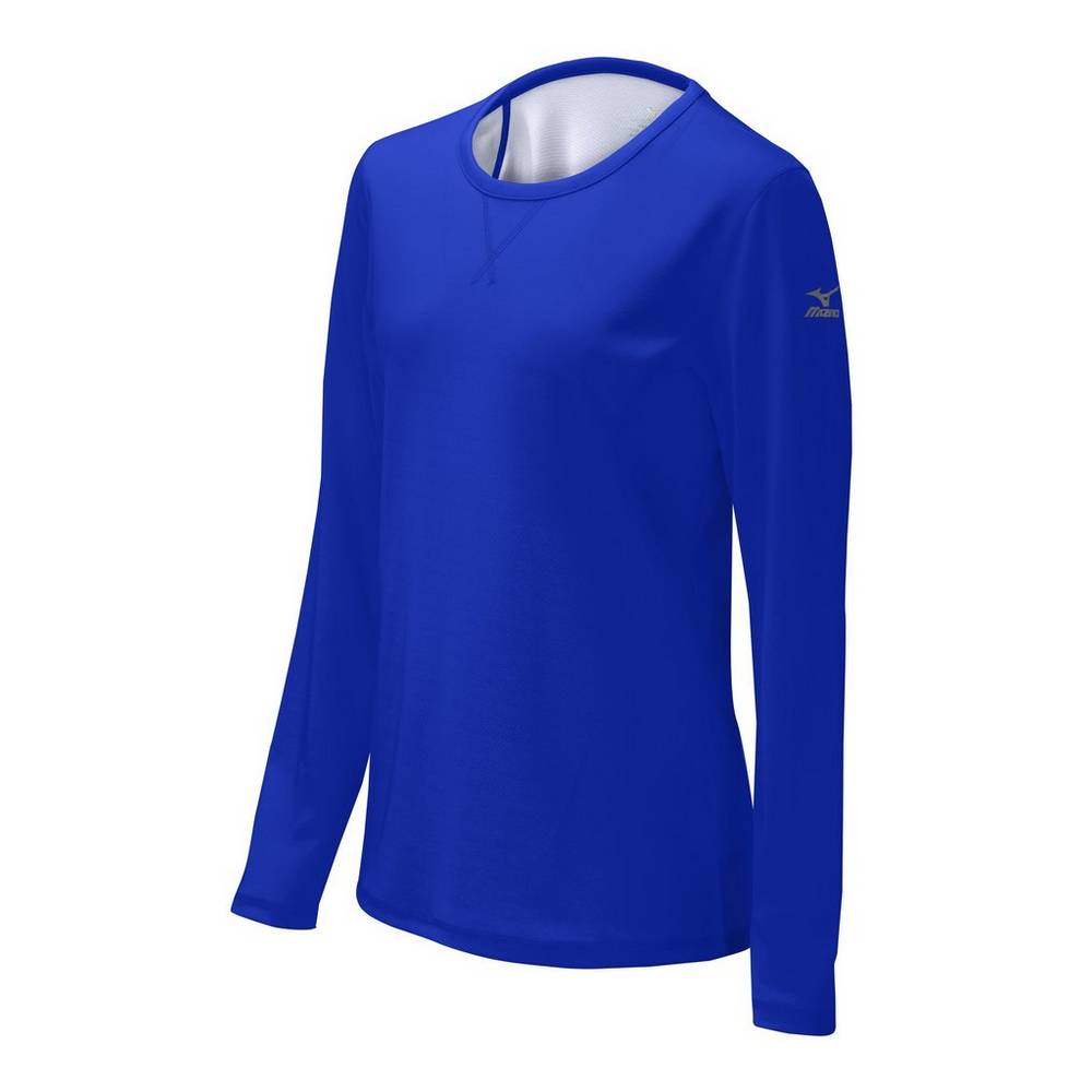 Sudaderas Mizuno Core Dual Hybrid Mujer Azul Real/Blancas Ofertas XYRU-39651